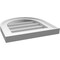 Ekena Millwork Round Top Surface Mount PVC Gable Vent w/ 2"W x 1-1/2"P Brickmould Frame, 14"W x 14"H GVPRT14X1402SN - alternate 5